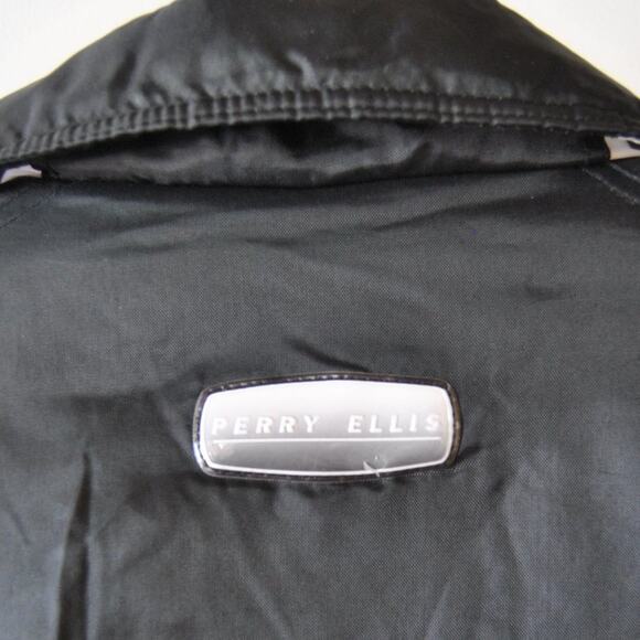 Perry Ellis America Winter Coat Black & White Medium Vintage - Picture 10 of 10